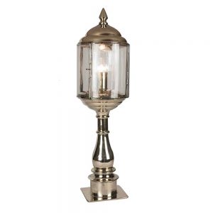 Wentworth Nickel Plated Solid Brass 1 Light Pillar Lamp