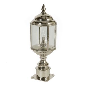 Wentworth Nickel Plated Solid Brass 1 Light Short Pillar Lamp